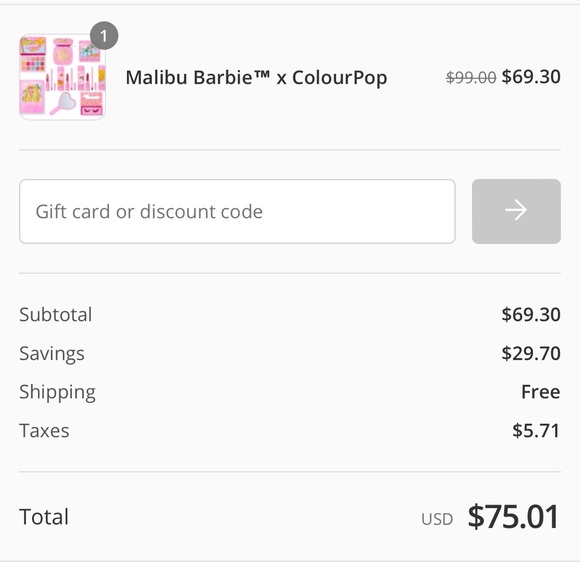 BUNDLE Colourpop X Barbie Beach Party Full Set - Picture 16 of 16